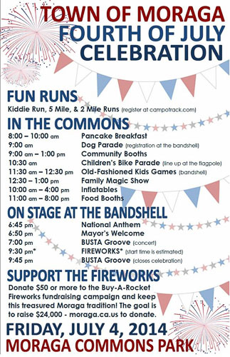 Fourth of July Celebration at Moraga Commons Park Tomorrow – Beyond the ...