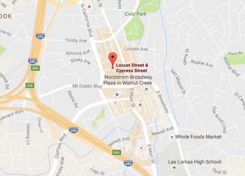 Murder In Downtown Walnut Creek Late Last Night Beyond The Creek   Cypress Locust Walnut Creek Google Map 500x360 